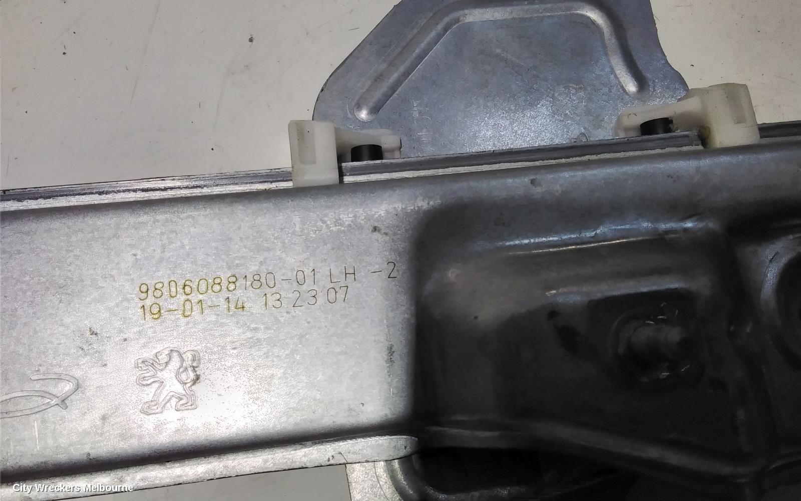PEUGEOT 2008 LEFT FRONT WINDOW REG/MOTOR, A94, 10/2013 - 12/2018