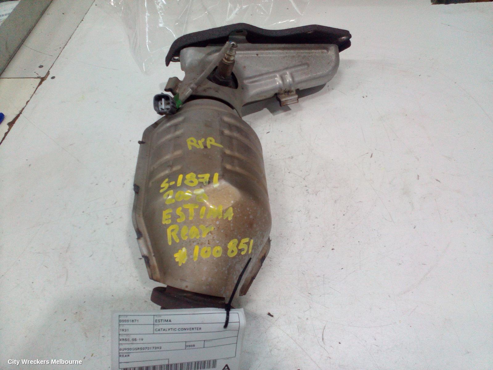 TOYOTA ESTIMA CATALYTIC CONVERTER, XR50, 05-19