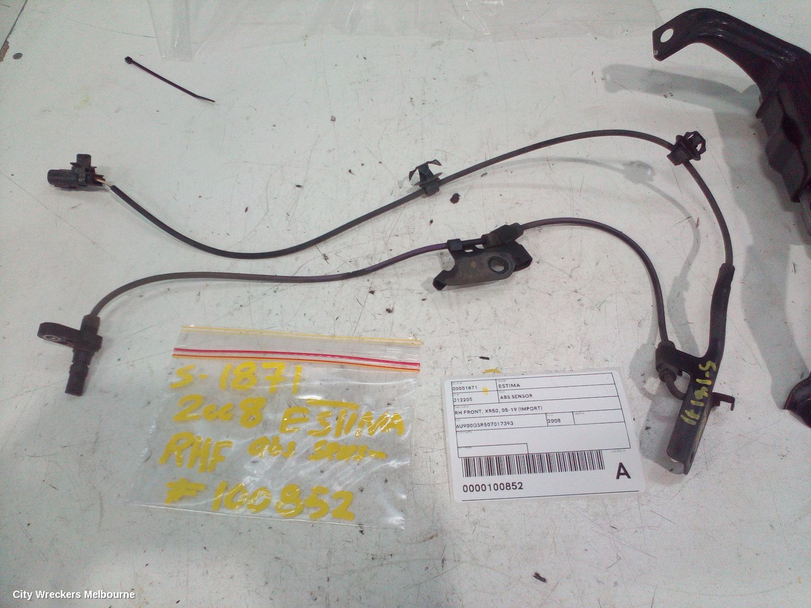 TOYOTA ESTIMA ABS SENSOR, RH FRONT, XR50, 05-19 (IMPORT)