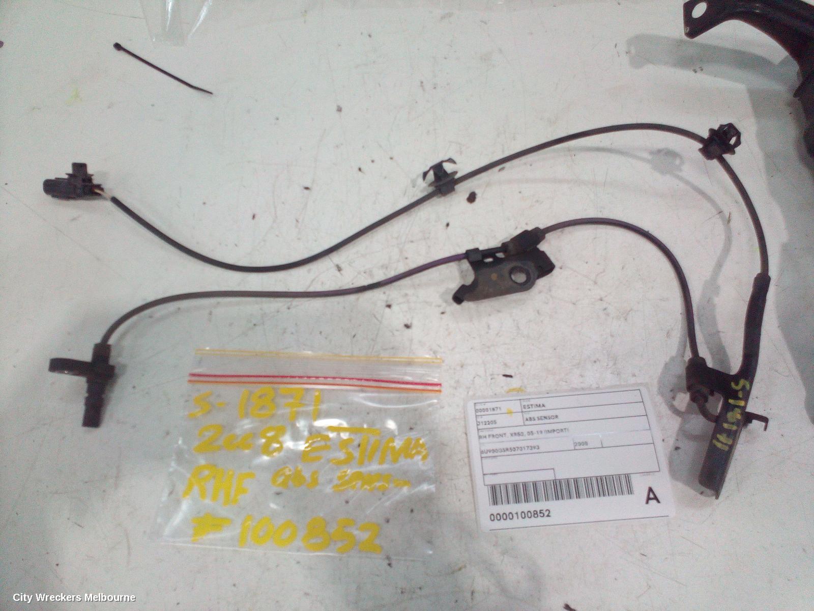 TOYOTA ESTIMA ABS SENSOR, RH FRONT, XR50, 05-19 (IMPORT)