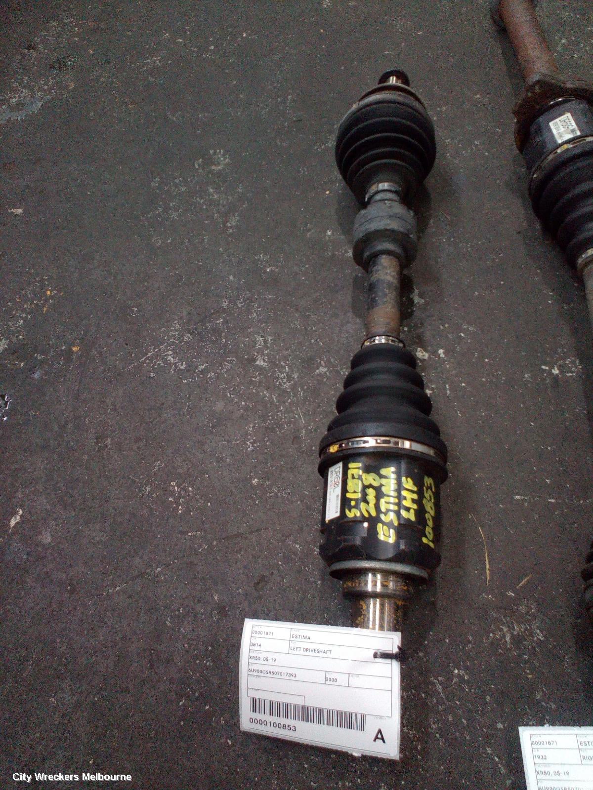 TOYOTA ESTIMA LEFT DRIVESHAFT, XR50, 05-19