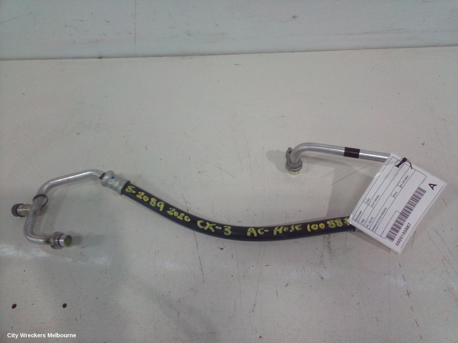 MAZDA CX3 A/C HOSES, DK, PETROL, 2.0, COMPRESSOR TO CONDENSER, 03/2015 ONWARDS