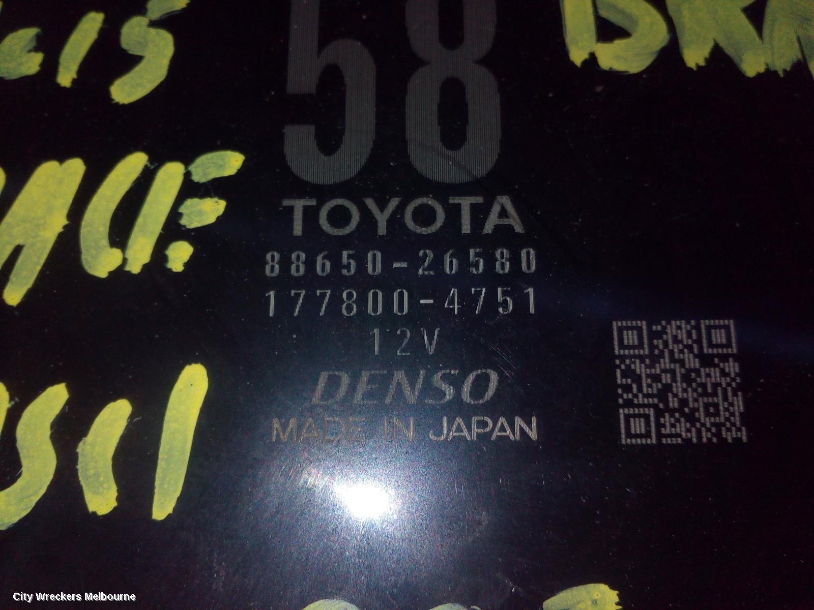 TOYOTA HIACE, TRH/KDH 03/2005 - 04/2019, AC CONTROL MODULE NO 58      177800-4751 : 100895