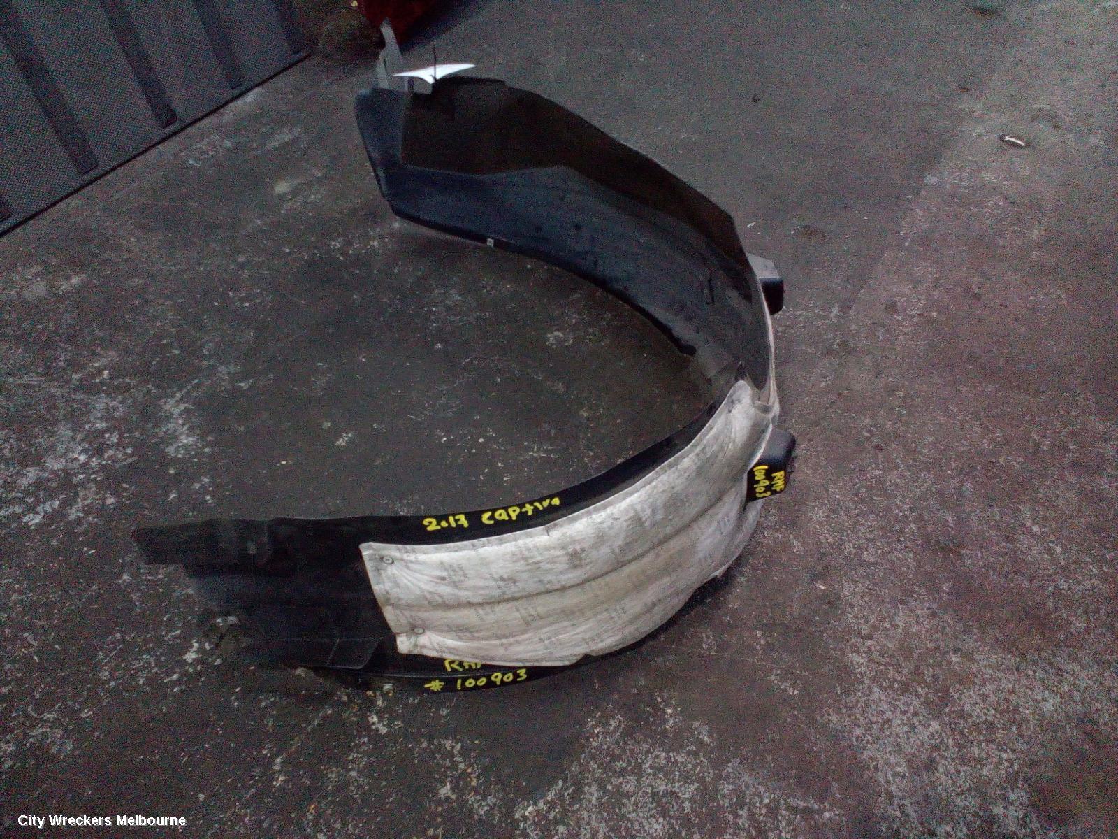 HOLDEN CAPTIVA RIGHT GUARD LINER, CG, FRONT, 10/2015 - 06/2018