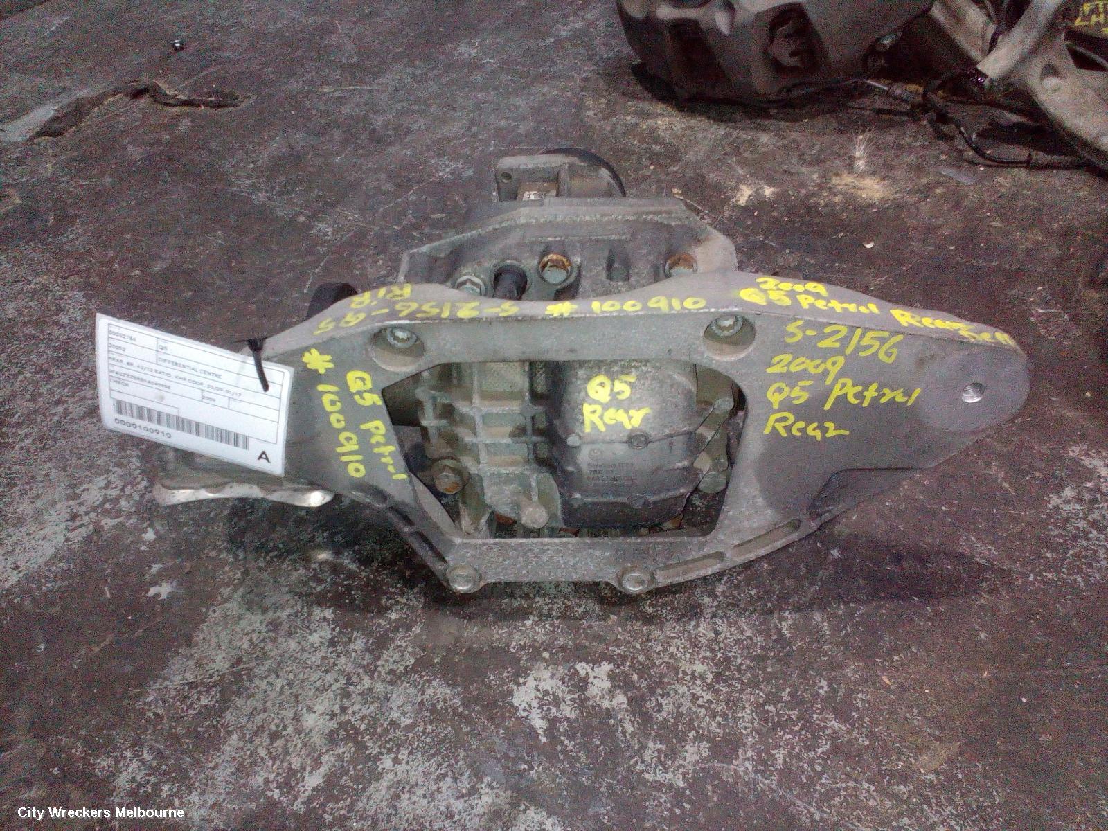 AUDI Q5 DIFFERENTIAL CENTRE, REAR, 8R, 43/2013 RATIO, KHR CODE, 03/2009 - 01/2017