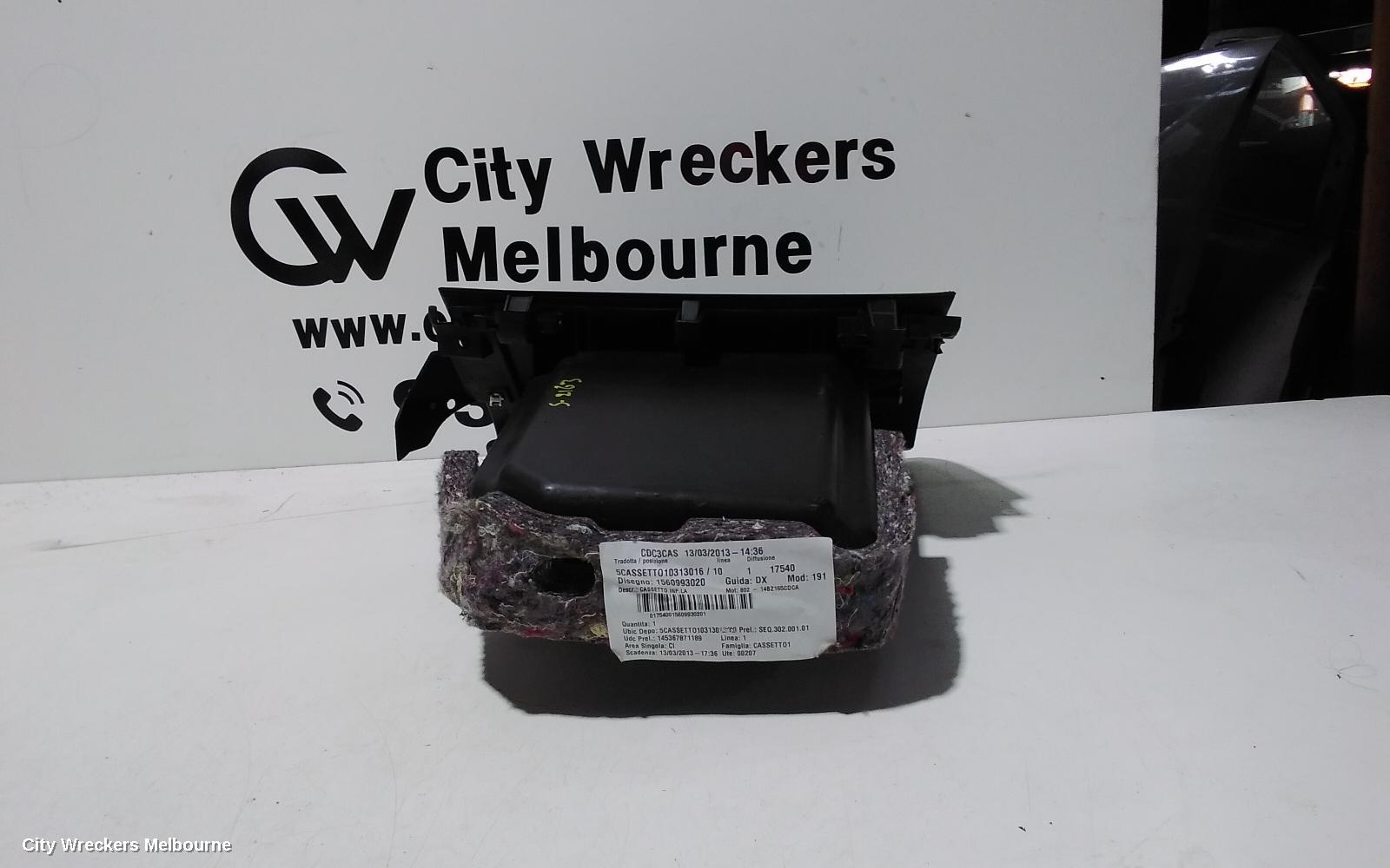 ALFA ROMEO GIULIETTA GLOVE BOX, 940 SERIES, LH SIDE, 01/2011 ONWARDS