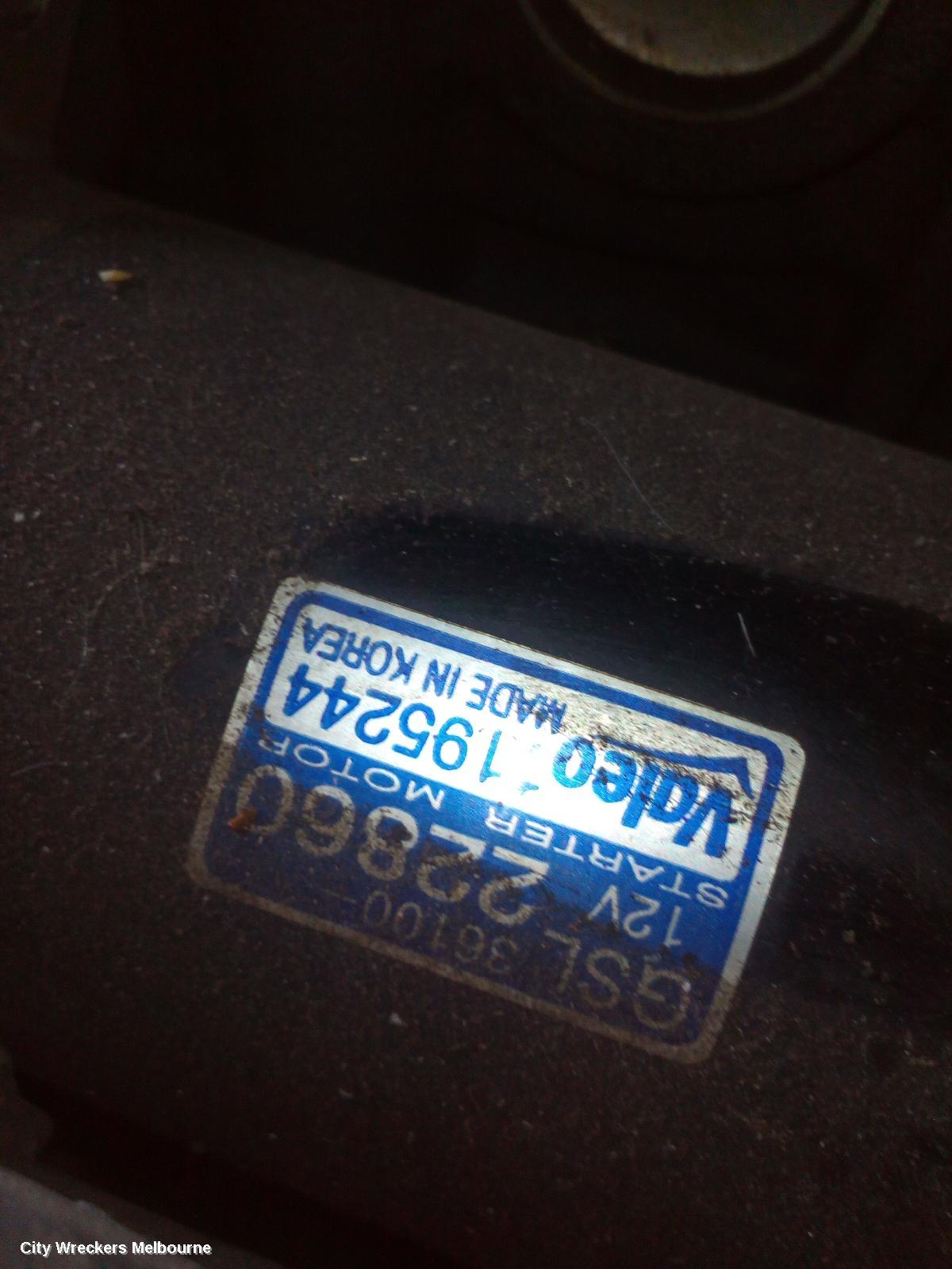 HYUNDAI GETZ STARTER, PETROL, AUTO T/M, TB, 10/2008 - 09/2011