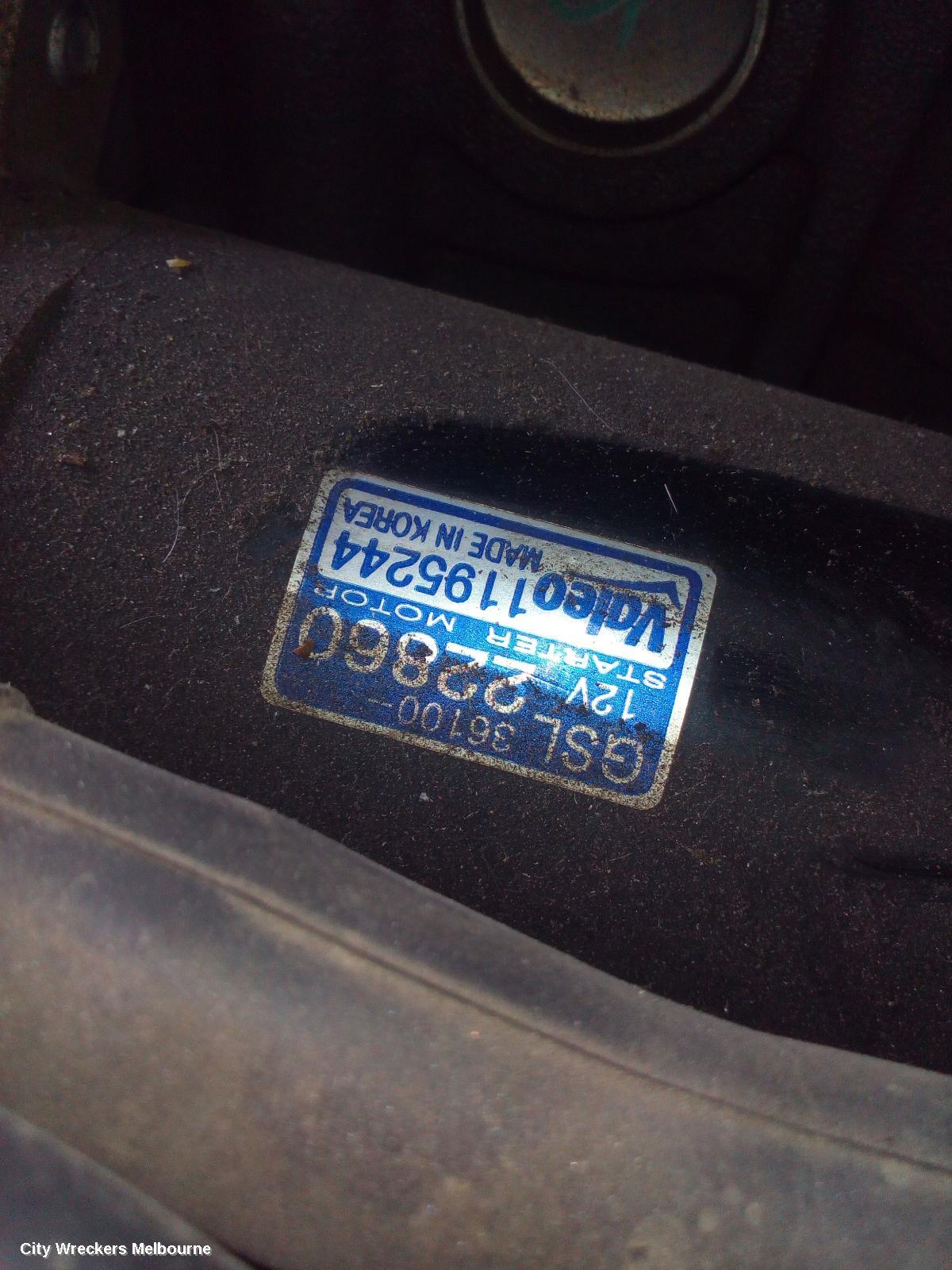 HYUNDAI GETZ STARTER, PETROL, AUTO T/M, TB, 10/2008 - 09/2011