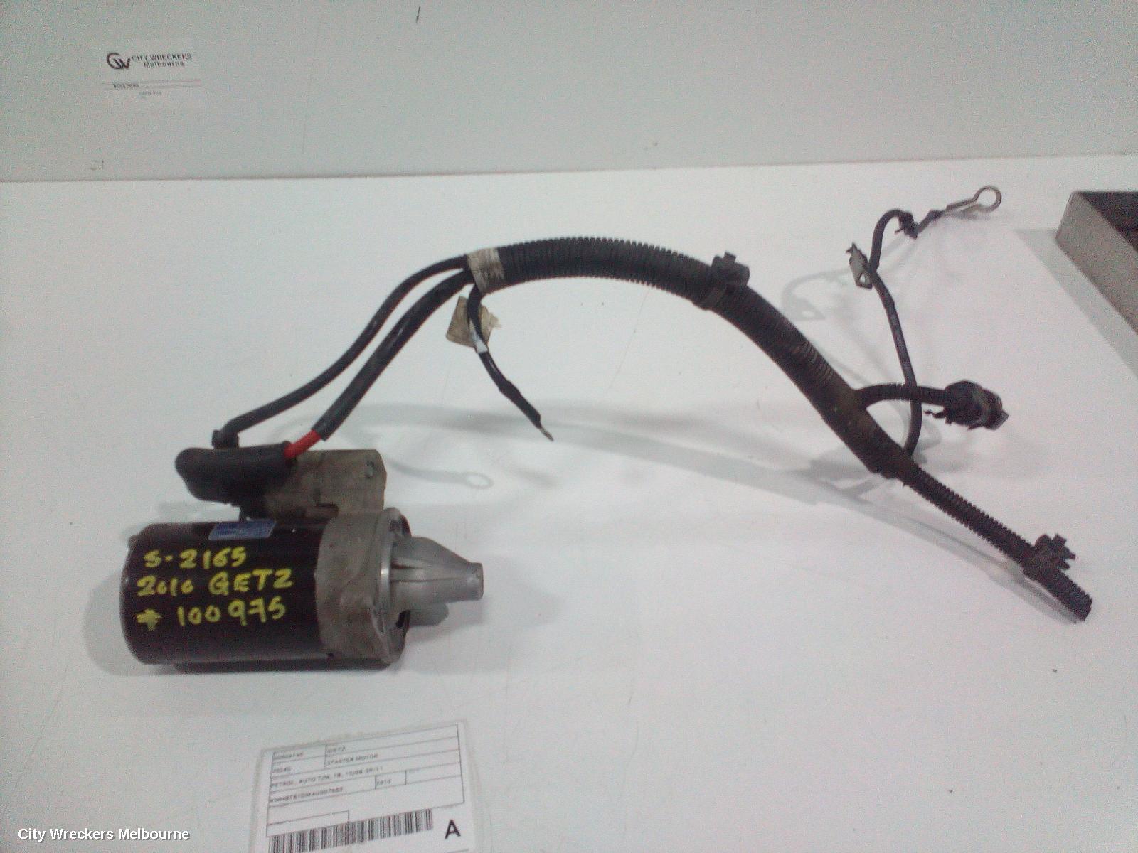 HYUNDAI GETZ STARTER, PETROL, AUTO T/M, TB, 10/2008 - 09/2011