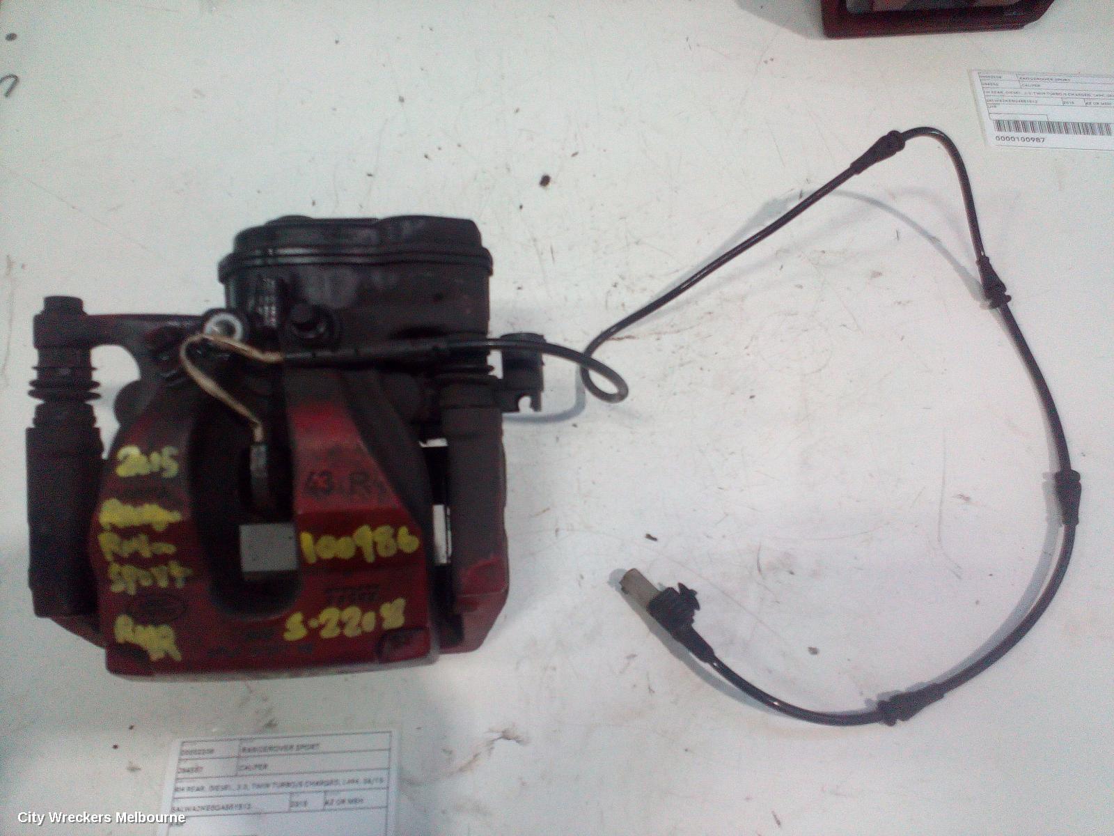 LAND ROVER RANGEROVER SPORT CALIPER, RH REAR, BREMBO TYPE, L494, 06/2013 - 04/2022