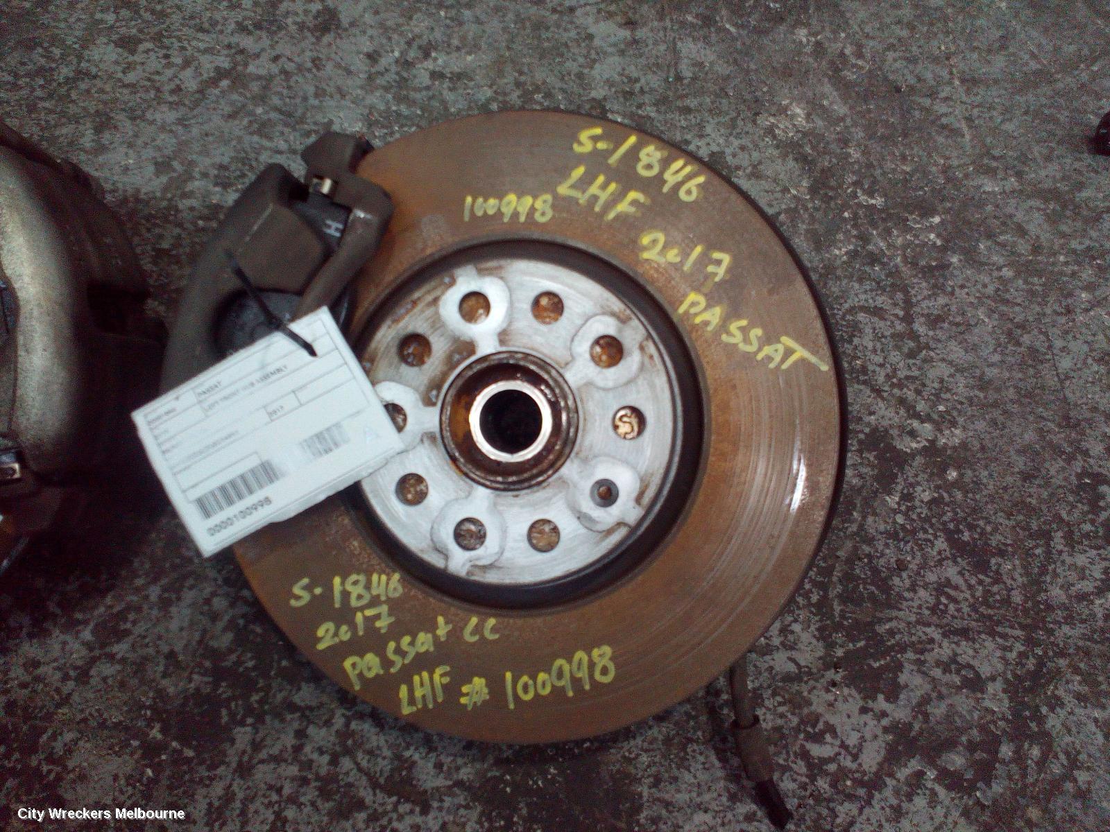 VOLKSWAGEN PASSAT LEFT FRONT HUB ASSEMBLY, B8/MK7, 2WD, 06/2015 - 05/2023