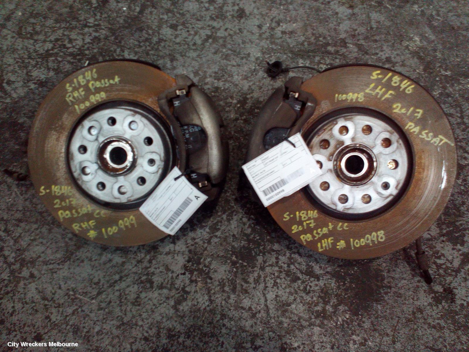 VOLKSWAGEN PASSAT LEFT FRONT HUB ASSEMBLY, B8/MK7, 2WD, 06/2015 - 05/2023