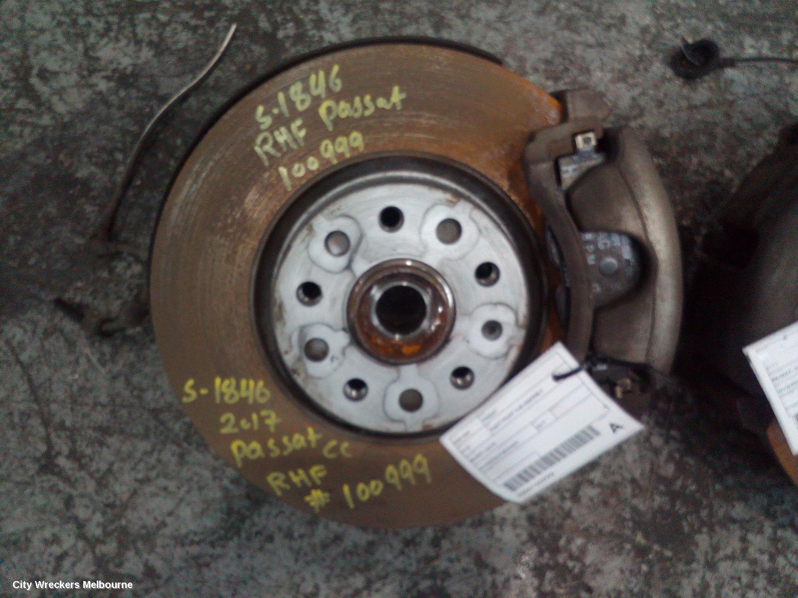 VOLKSWAGEN PASSAT RIGHT FRONT HUB ASSEMBLY, B8/MK7, 2WD, 06/2015 ONWARDS