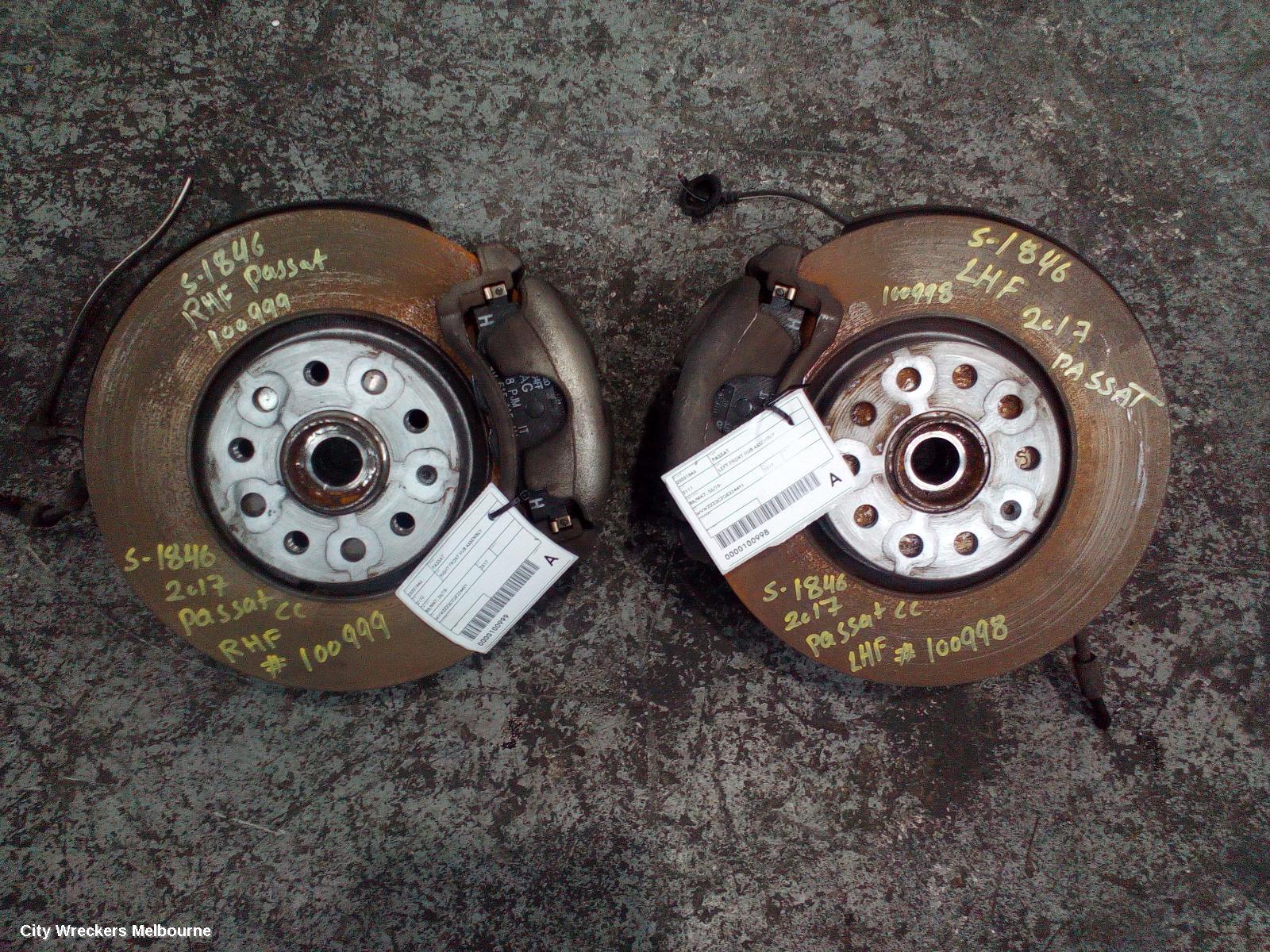 VOLKSWAGEN PASSAT RIGHT FRONT HUB ASSEMBLY, B8/MK7, 2WD, 06/2015 ONWARDS