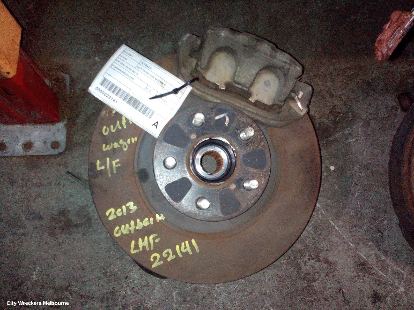 SUBARU OUTBACK LEFT FRONT HUB ASSEMBLY, 5TH GEN, 09/2013 - 11/2014