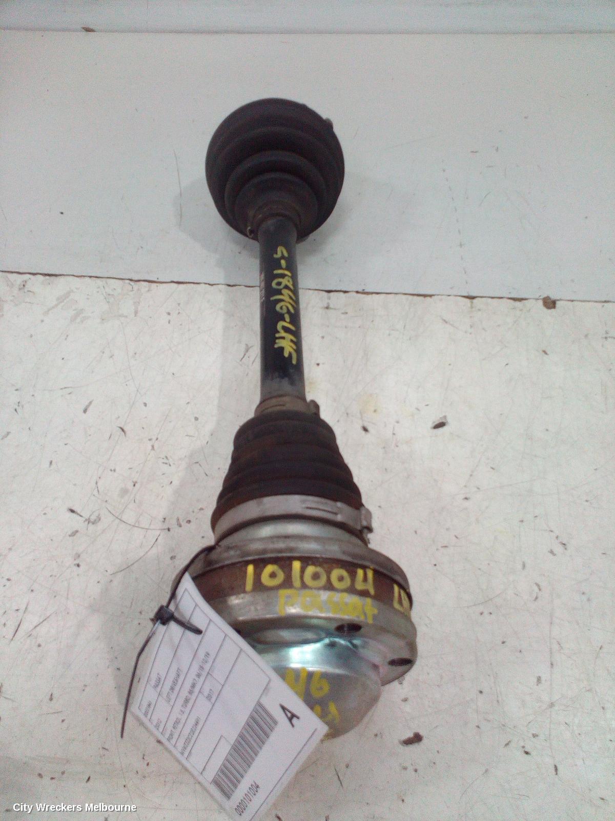 VOLKSWAGEN PASSAT LEFT DRIVESHAFT, FRONT, PETROL, 1.8, TURBO, B8/MK7, 06/2015 - 10/2019