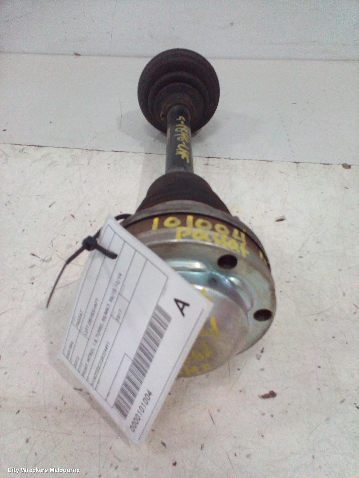VOLKSWAGEN PASSAT LEFT DRIVESHAFT, FRONT, PETROL, 1.8, TURBO, B8/MK7, 06/2015 - 10/2019