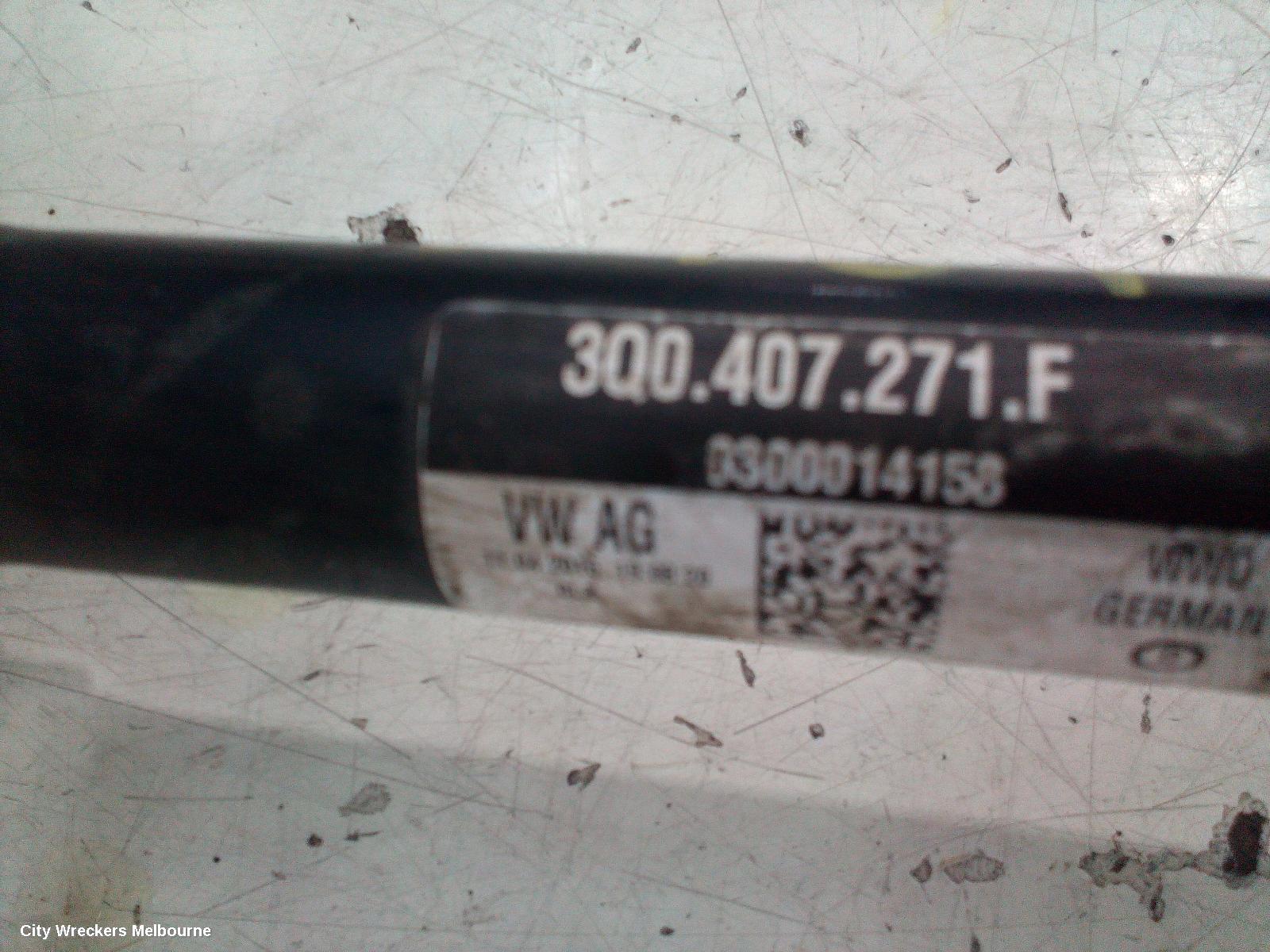 VOLKSWAGEN PASSAT LEFT DRIVESHAFT, FRONT, PETROL, 1.8, TURBO, B8/MK7, 06/2015 - 10/2019