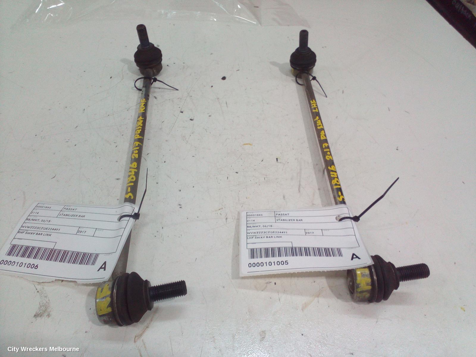 VOLKSWAGEN PASSAT STABILISER BAR, B8/MK7, 06/2015 - 05/2023