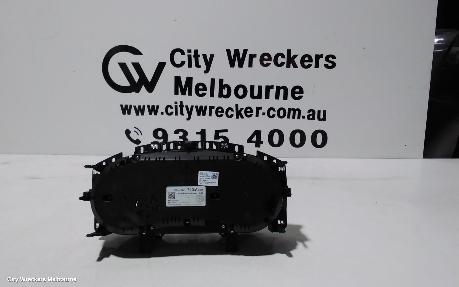 VOLKSWAGEN PASSAT INSTRUMENT CLUSTER, PETROL, 132TSI/132TSI COMFORTLINE, B8/MK7, 06/2015 - 10/2019