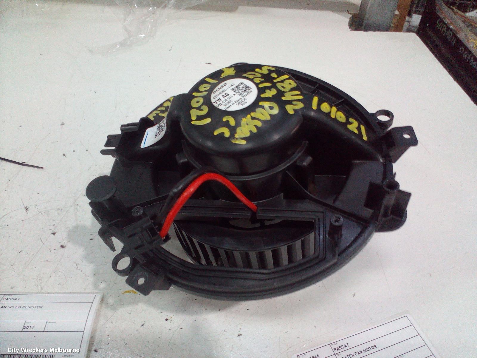 VOLKSWAGEN PASSAT HEATER FAN MOTOR, B8/MK7, 06/2015 ONWARDS