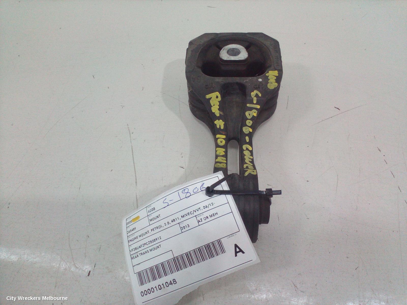PEUGEOT 4008 MOUNT, ENGINE MOUNT, PETROL, 2.0, 4B11, MIVEC/VVT, 06/2012 - 12/2017