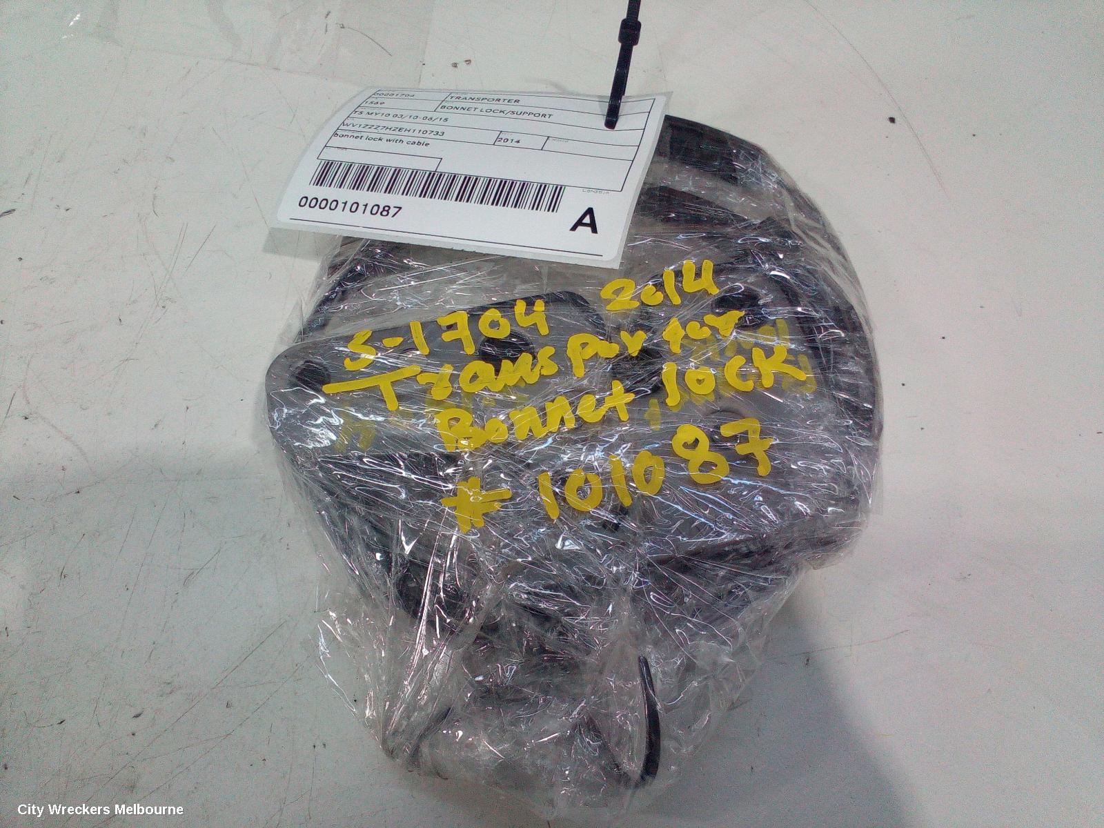 VOLKSWAGEN TRANSPORTER BONNET LOCK/SUPPORT, T5 MY10 03/2010 - 06/2015