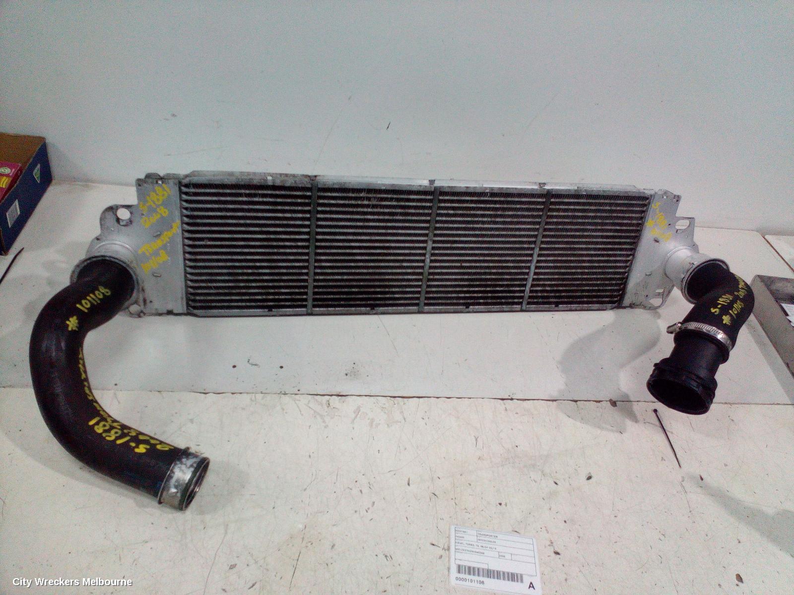 VOLKSWAGEN TRANSPORTER INTERCOOLER, DIESEL, TURBO, T5, 08/2004 - 06/2015