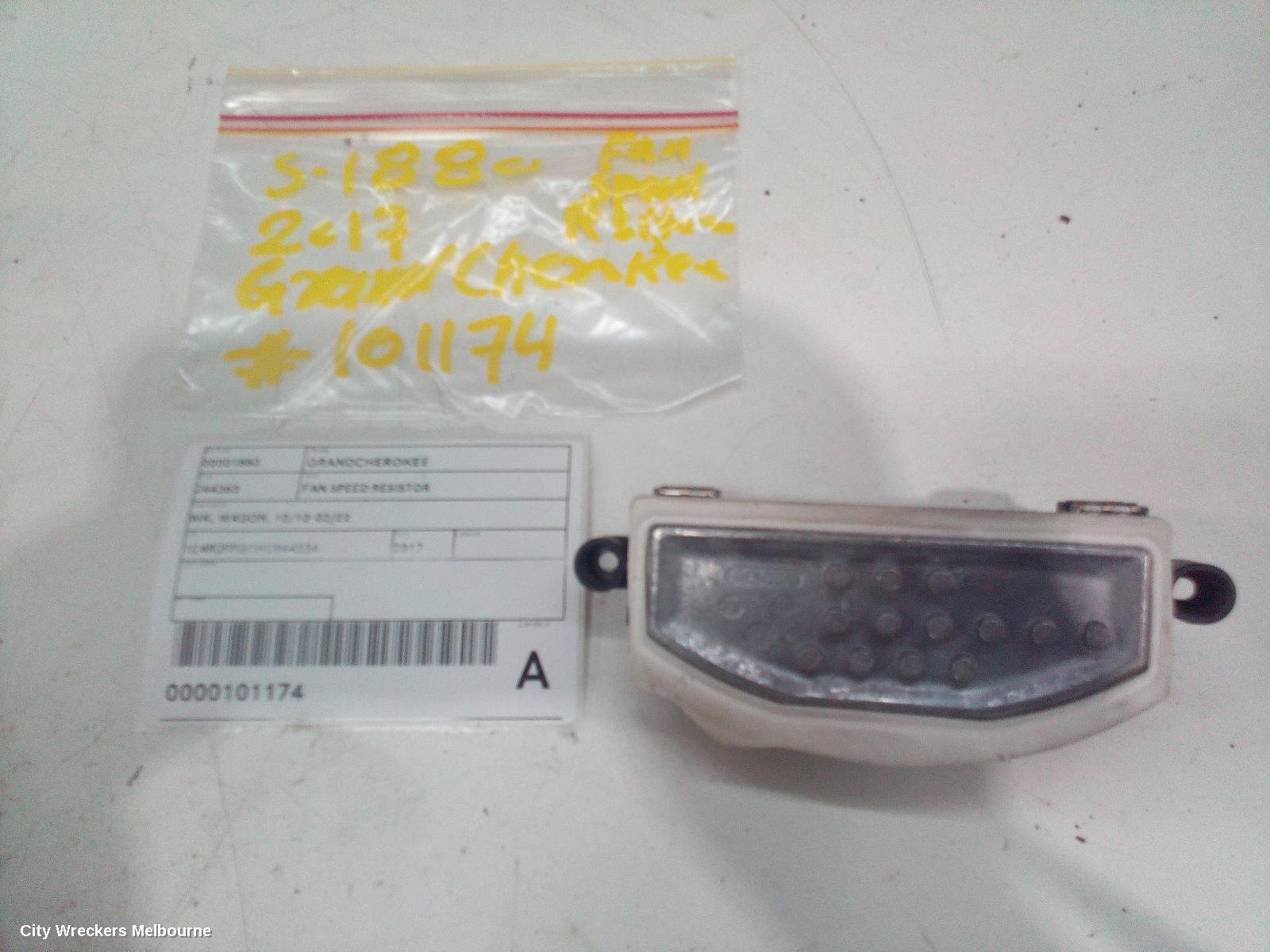 JEEP GRANDCHEROKEE FAN SPEED RESISTOR, WK, WAGON, 10/2010 - 02/2022