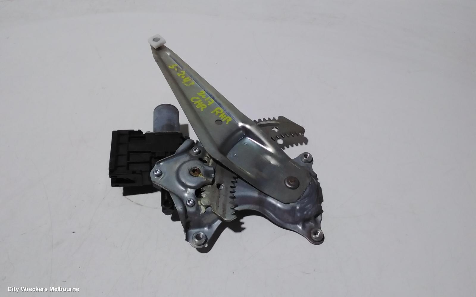 TOYOTA C-HR RIGHT REAR WND REG/MOTOR, DOOR REG ASSY (REG AND MOTOR), GEN 1, 12/2016 ONWARDS