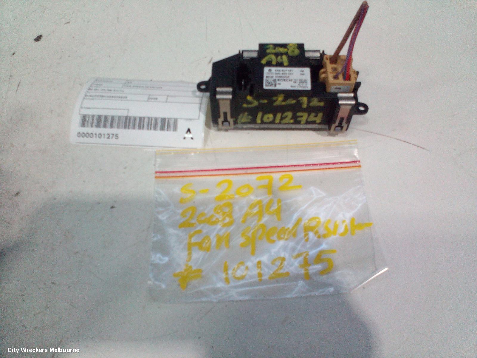 AUDI A4 FAN SPEED RESISTOR, B8 8K, 02/2008 - 01/2016