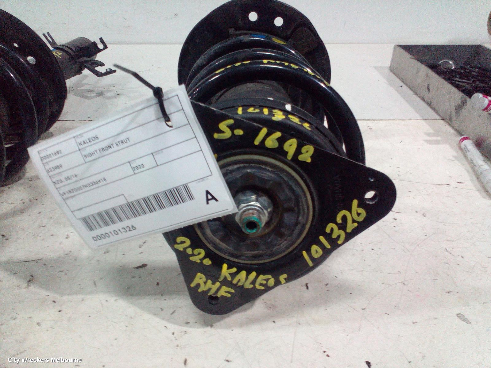 RENAULT KALEOS RIGHT FRONT STRUT, XZG, 05/2016 ONWARDS