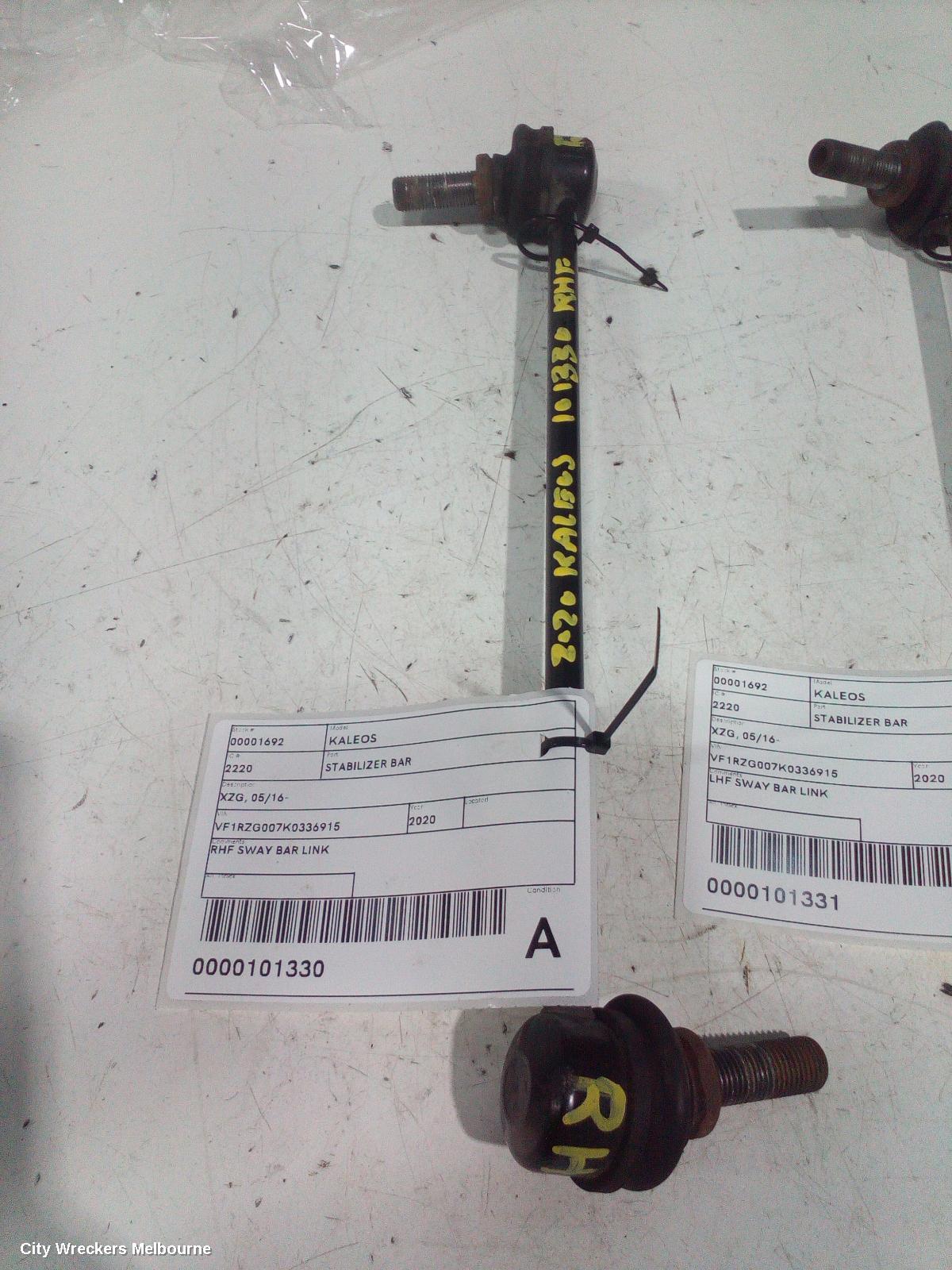 RENAULT KALEOS STABILISER BAR, XZG, 05/2016 ONWARDS