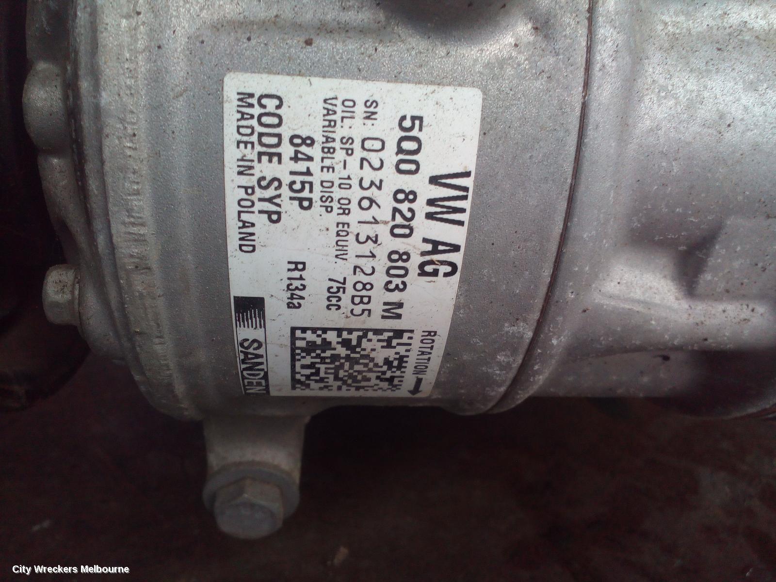 VOLKSWAGEN CADDY A/C COMPRESSOR, 2KN, PETROL/DIESEL, SANDEN, 07/2015 - 02/2021