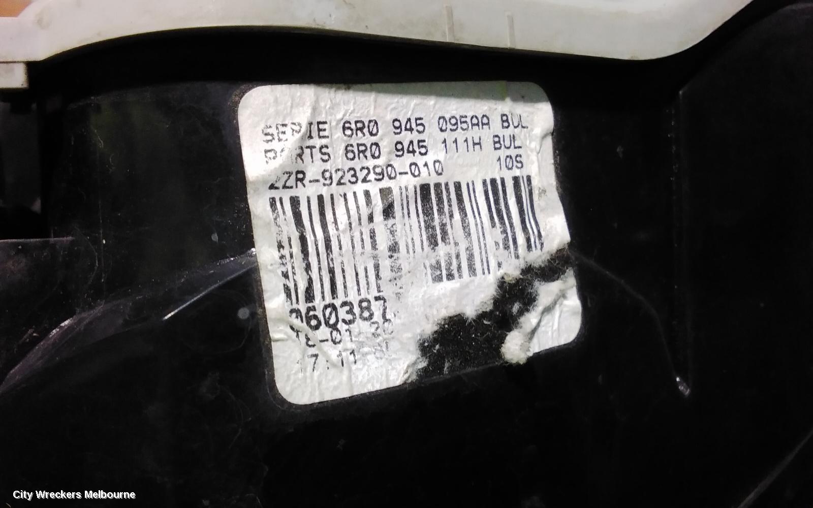 VOLKSWAGEN POLO LEFT DOOR MIRROR, 6R, HEATED TYPE, 05/2010 - 05/2014
