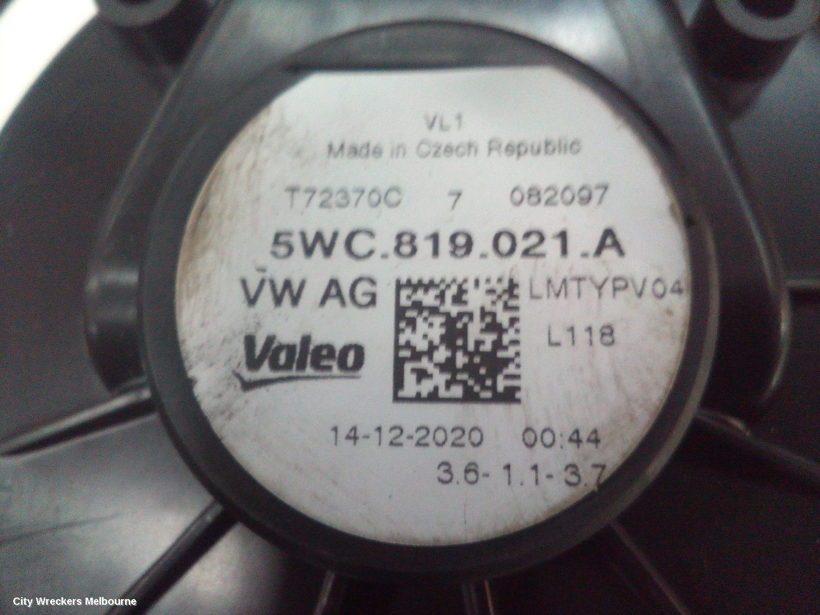 VOLKSWAGEN TIGUAN HEATER FAN MOTOR, 5NA, 06/2016 - 02/2024