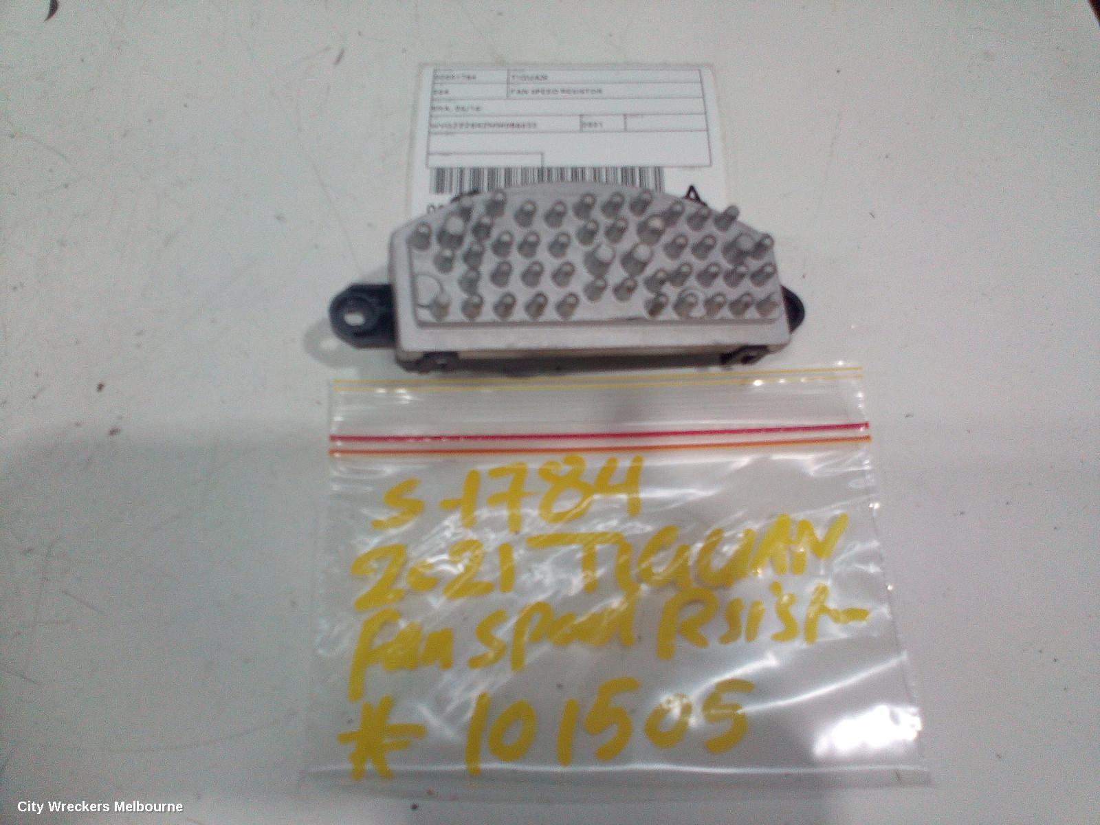 VOLKSWAGEN TIGUAN FAN SPEED RESISTOR, 5NA, 06/2016 - 02/2024