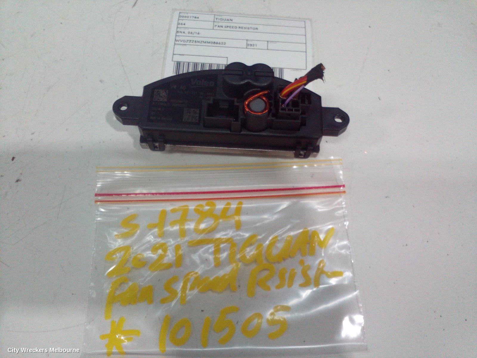 VOLKSWAGEN TIGUAN FAN SPEED RESISTOR, 5NA, 06/2016 - 02/2024