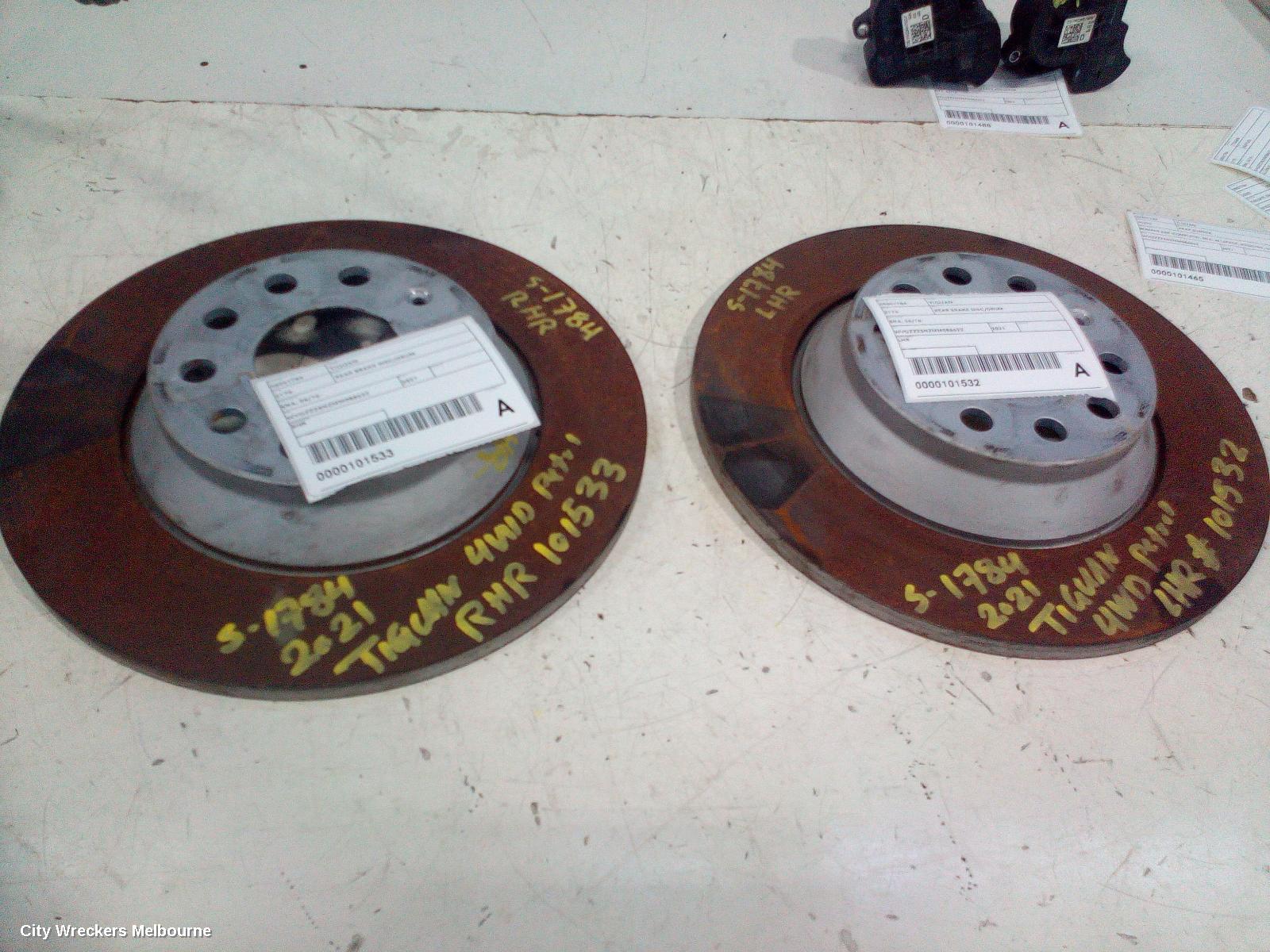 VOLKSWAGEN TIGUAN REAR BRAKE DISC/DRUM, 5NA, 06/2016 - 02/2024
