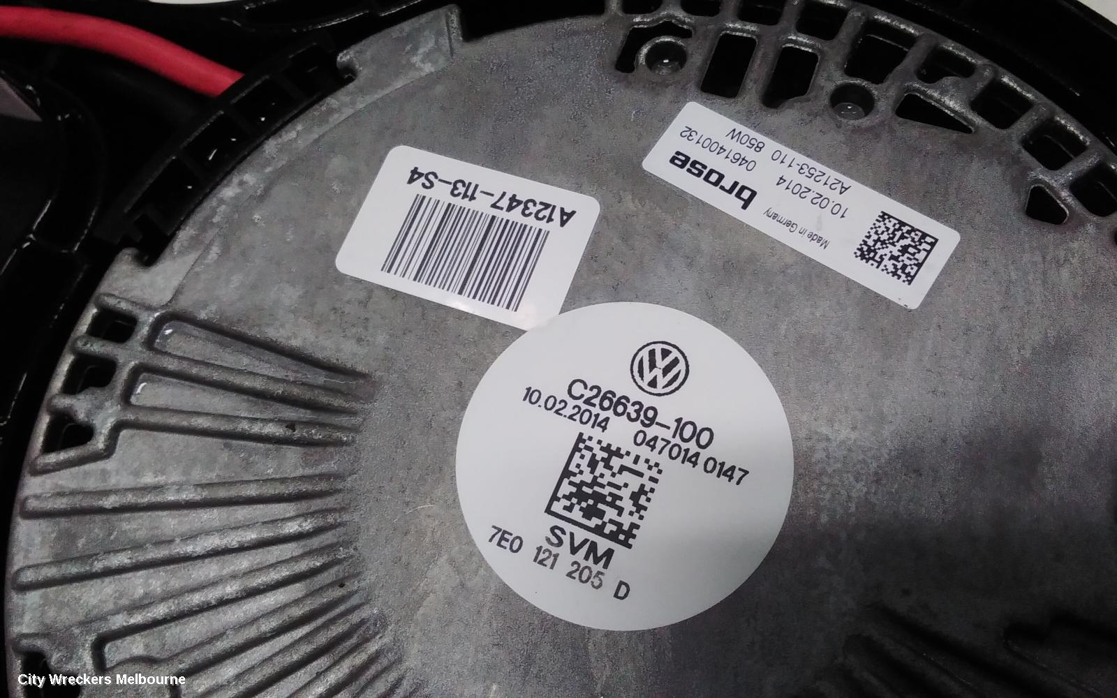 VOLKSWAGEN TRANSPORTER FAN, SINGLE FAN ASSY, 2.0, DIESEL, T5, 03/2010 - 06/2015