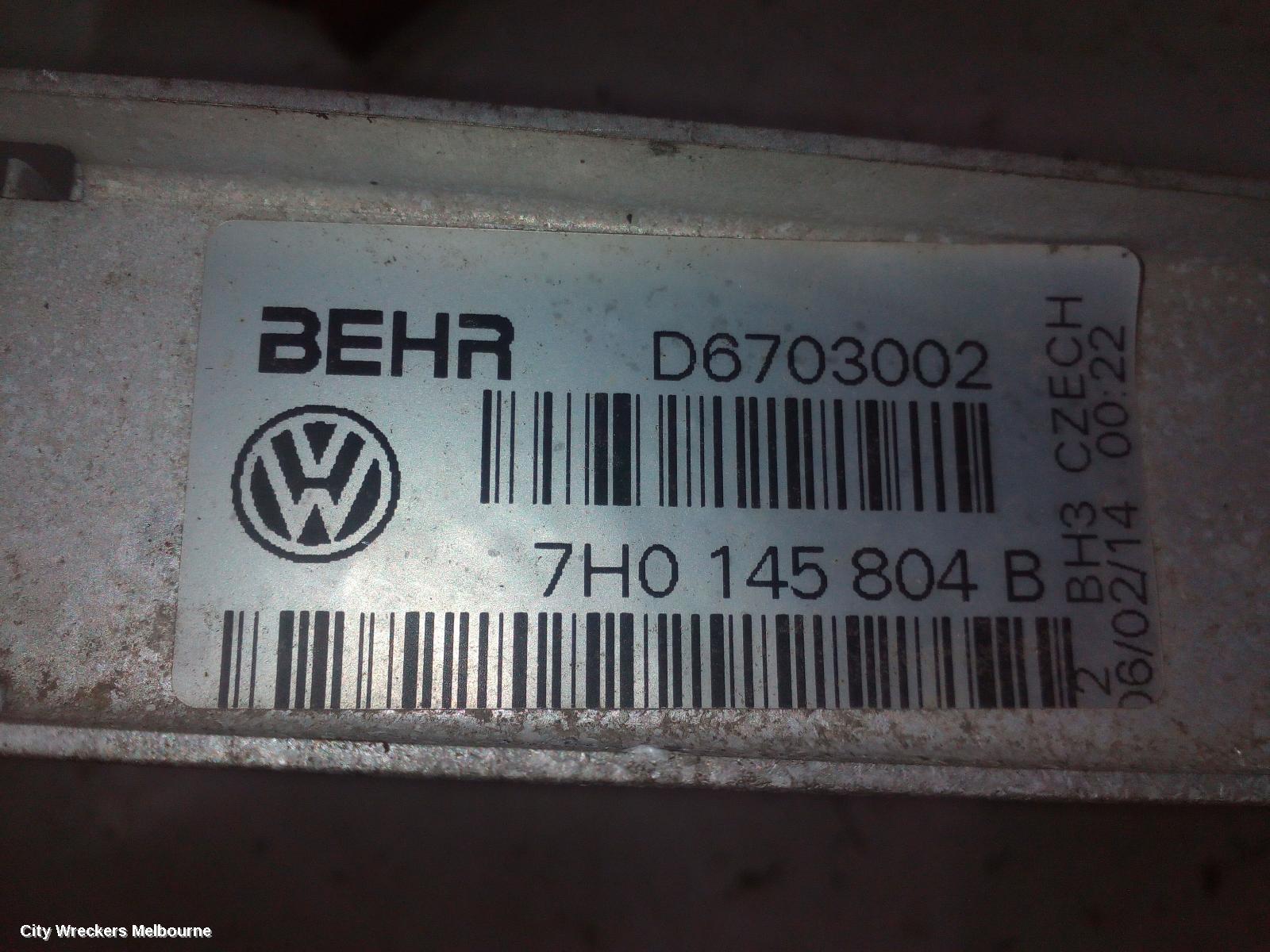VOLKSWAGEN TRANSPORTER INTERCOOLER, DIESEL, TURBO, T5, 08/2004 - 06/2015