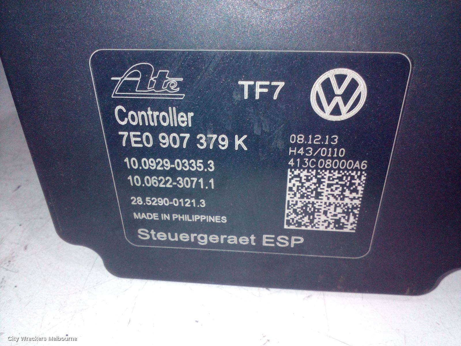 VOLKSWAGEN TRANSPORTER ABS PUMP/MODULATOR, T5, P/N 7E0614517H, 03/2010 - 06/2015
