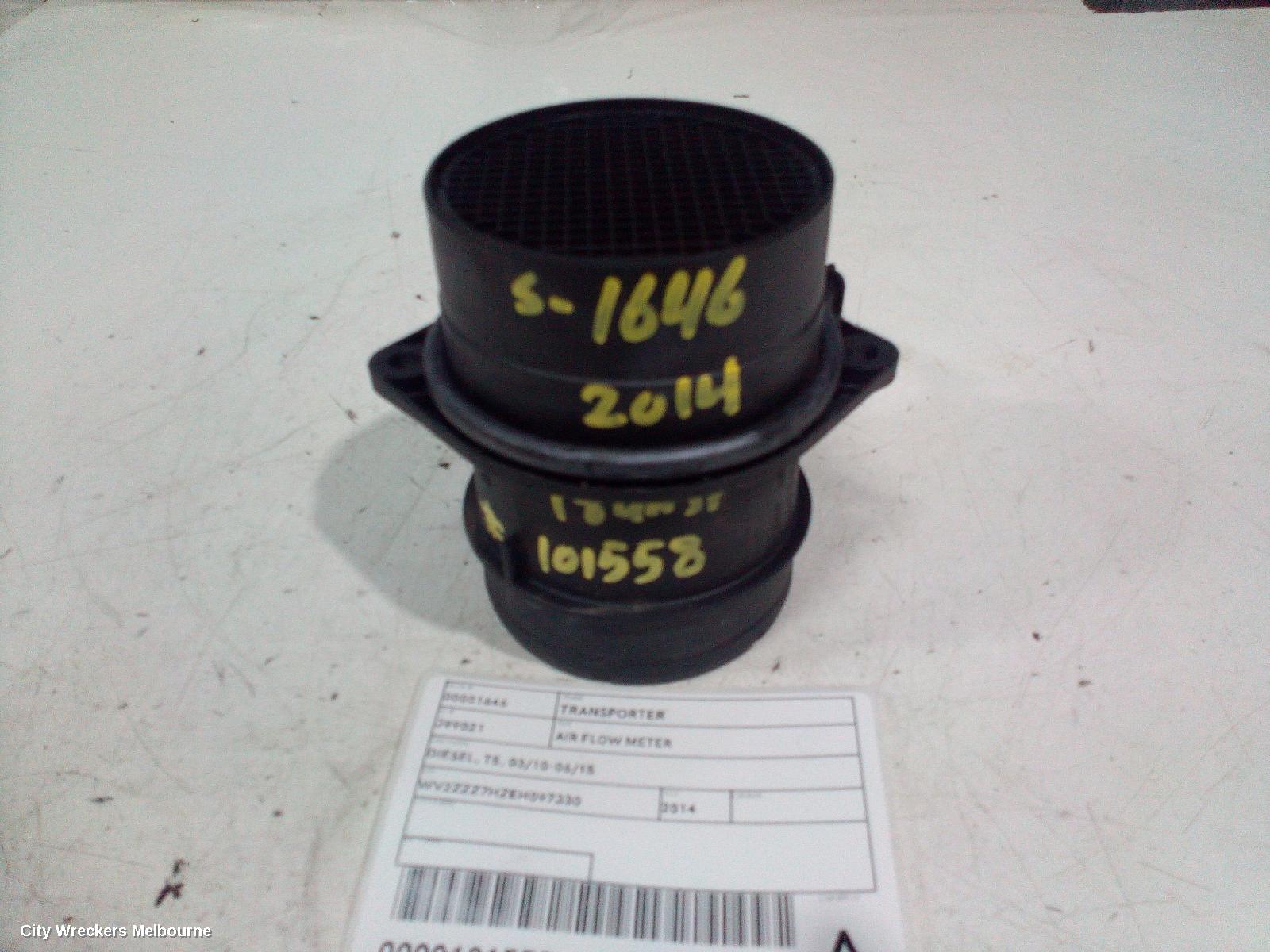 VOLKSWAGEN TRANSPORTER AIR FLOW METER, DIESEL, T5, 03/2010 - 06/2015
