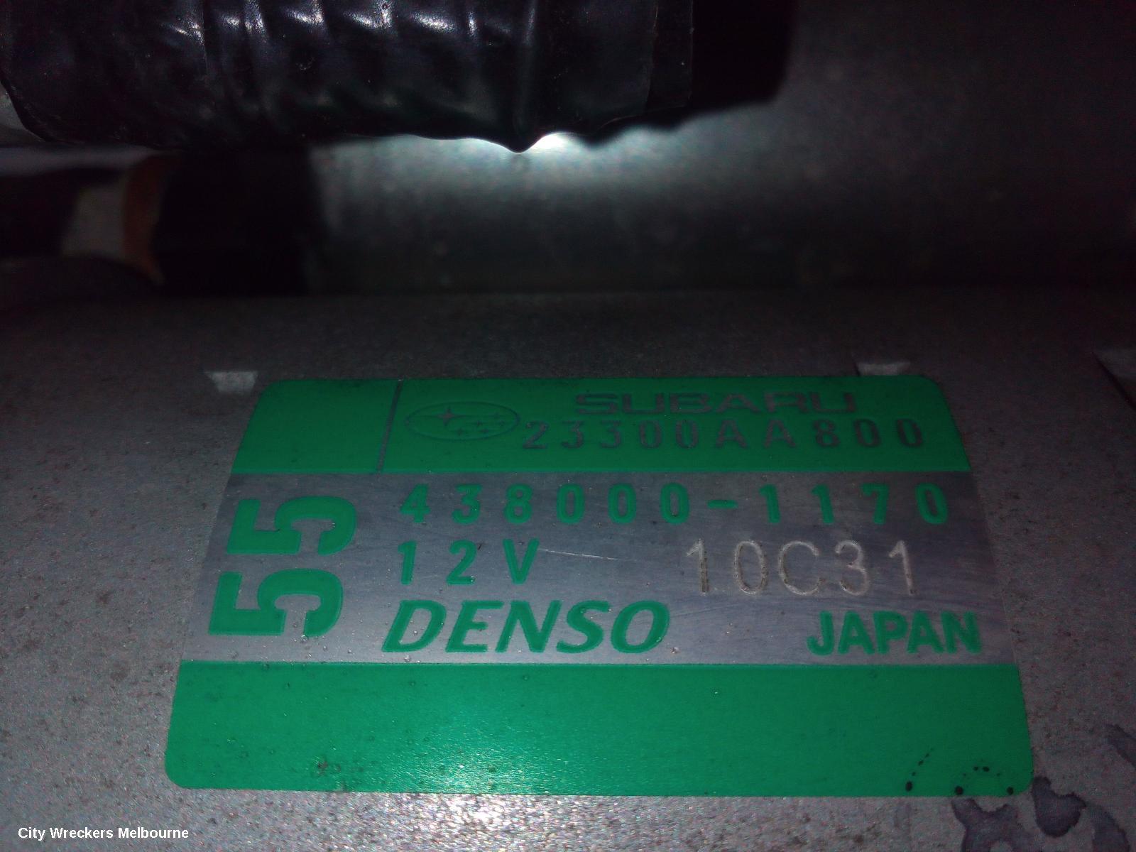 SUBARU OUTBACK STARTER, PETROL, FB25, AUTO, CVT, 6 SPEED, 6TH GEN, 08/2014 - 12/2020
