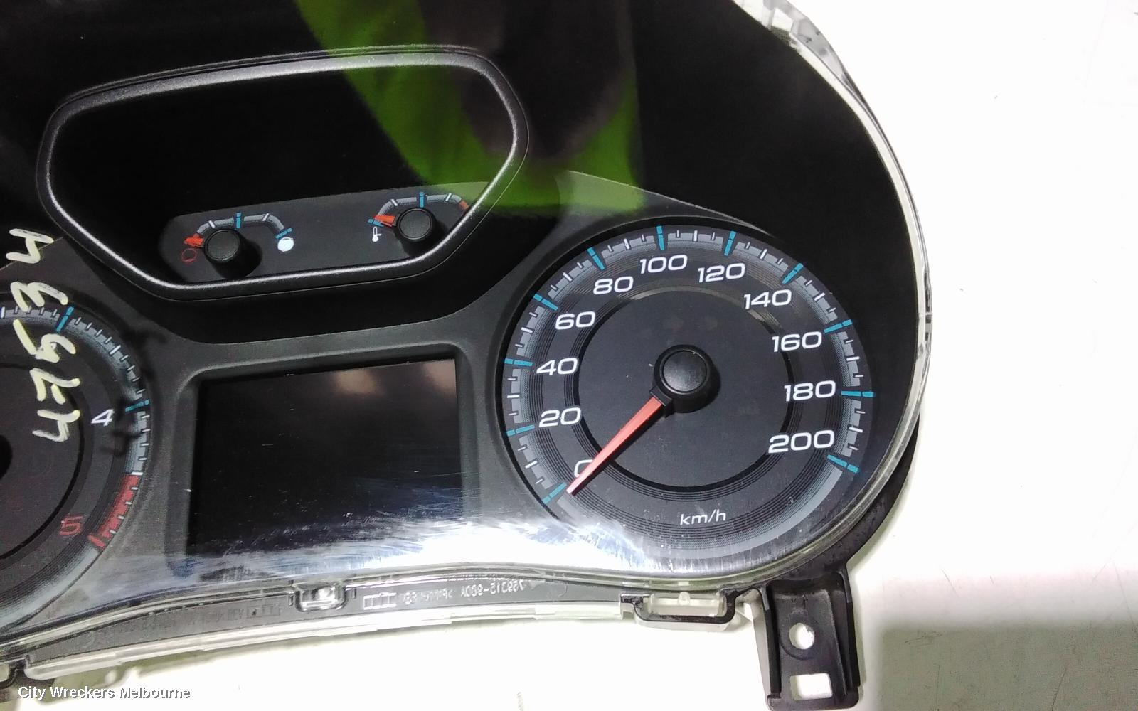 HOLDEN COLORADO INSTRUMENT CLUSTER, AUTO T/M, RG, 07/2016 - 12/2020