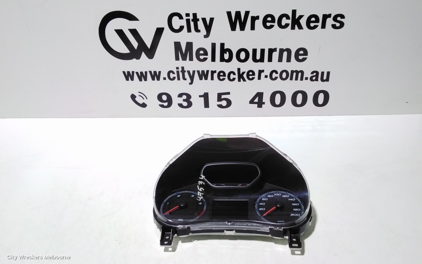 HOLDEN COLORADO INSTRUMENT CLUSTER, AUTO T/M, RG, 07/2016 - 12/2020