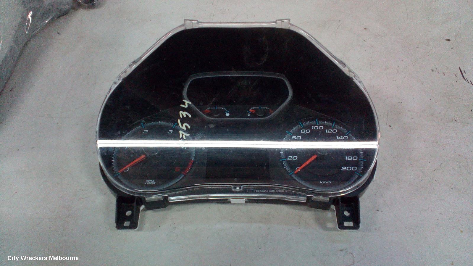 HOLDEN COLORADO INSTRUMENT CLUSTER, AUTO T/M, RG, 07/2016 - 12/2020