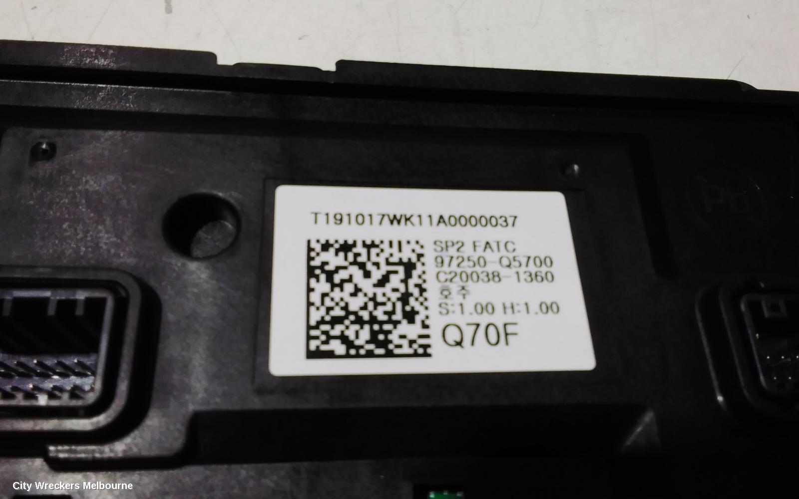 KIA SELTOS HEATER/AC CONTROLS, CLIMATE CONTROL TYPE, SP2, 07/2019 ONWARDS