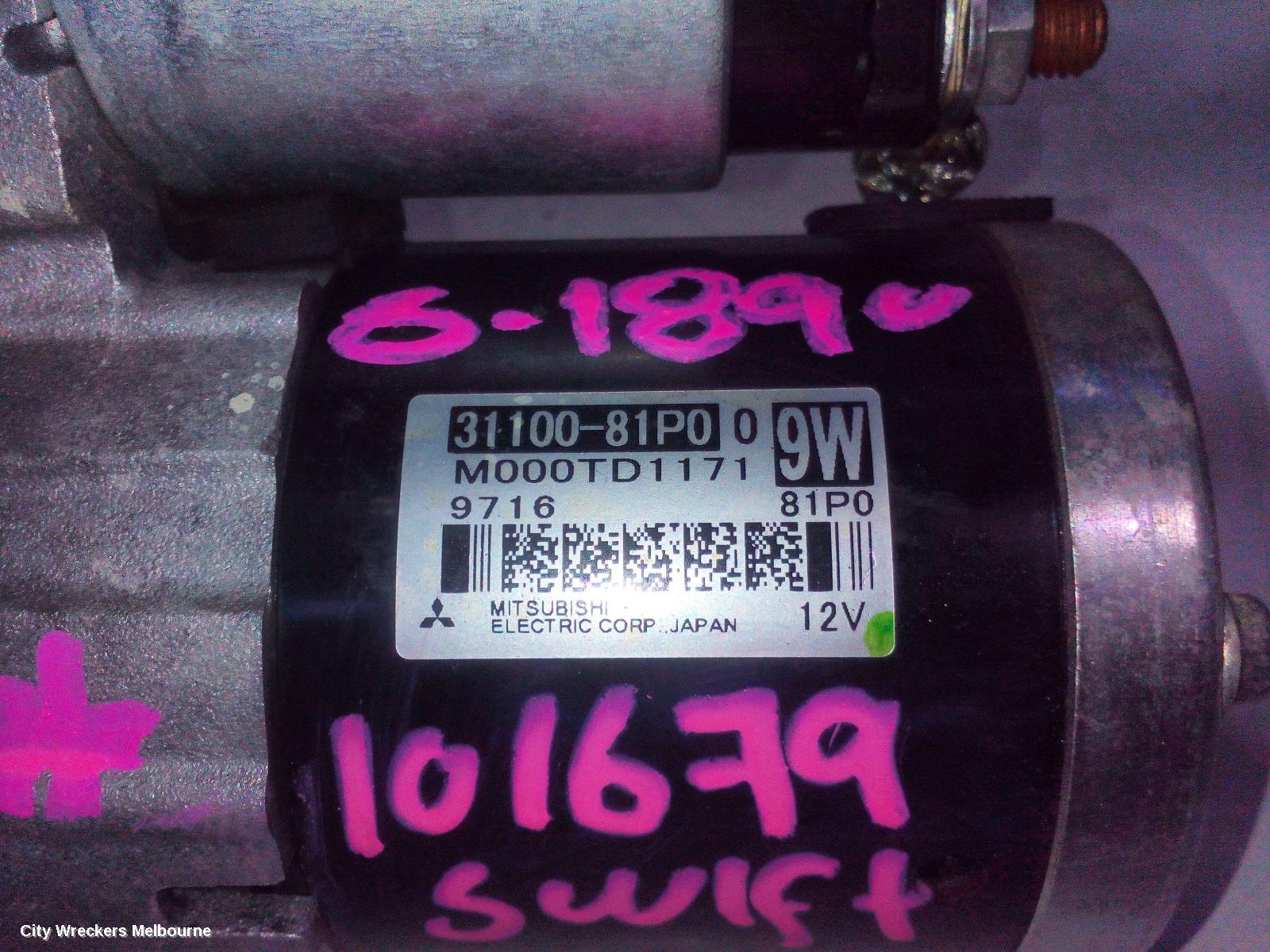 SUZUKI SWIFT STARTER, PETROL, 1.2, K12C, AZ, 04/2017 ONWARDS