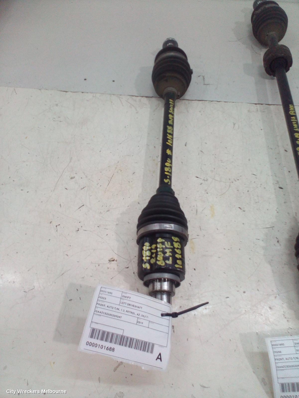 SUZUKI SWIFT LEFT DRIVESHAFT, FRONT, AUTO T/M, 1.2, PETROL, AZ, 04/2017 ONWARDS